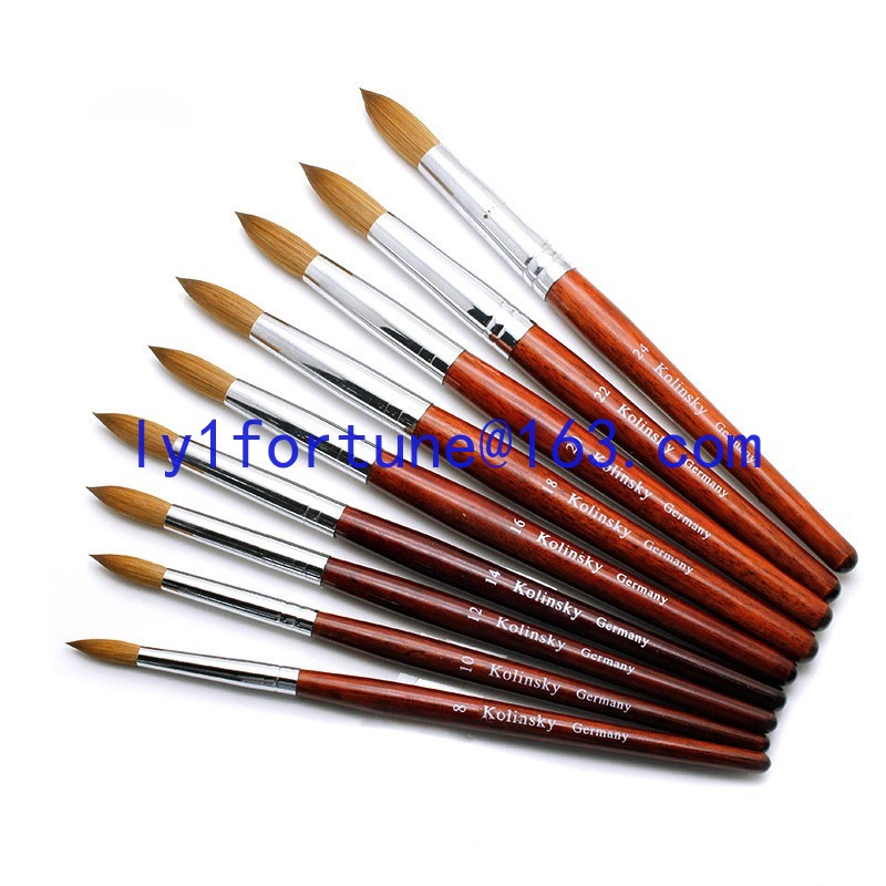 Nail Art Mahogany - فرش أدوات فن الأظافر بمقبض من