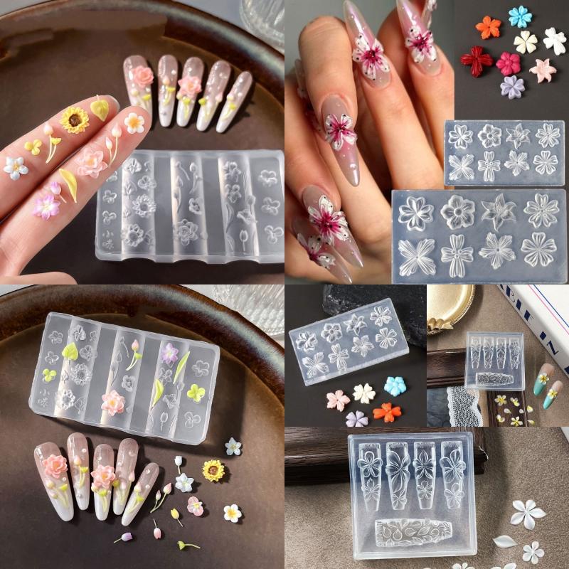 Nail Stamping Plate - قالب سيليكون جديد ثلاثي الأبعاد لتزيين