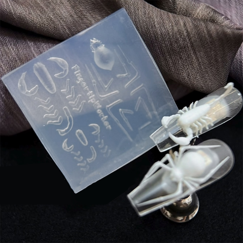 Nail Stamping Plate - قالب سيليكون ثلاثي الأبعاد بتصميم عنكبوت