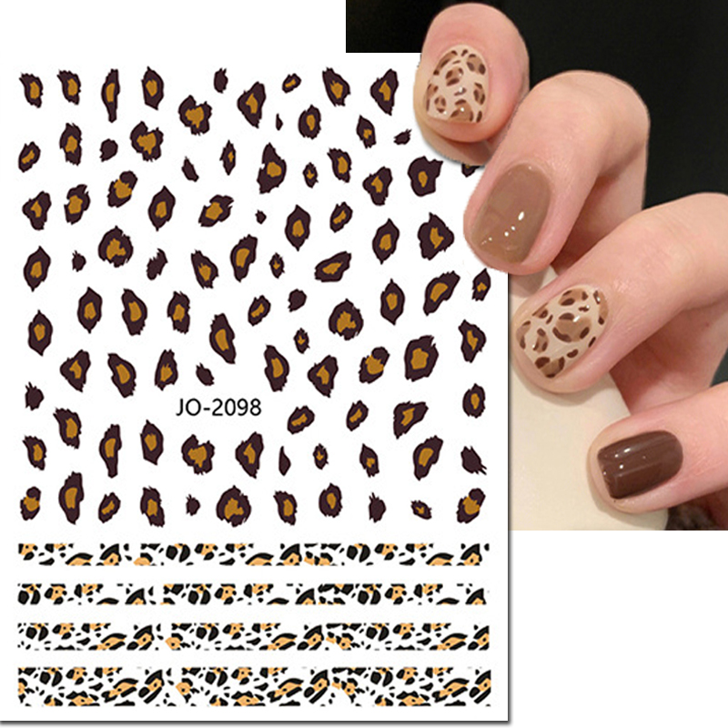 Nail Art Leopard - مسمار الفن ثلاثية الأبعاد الشارات الوردي