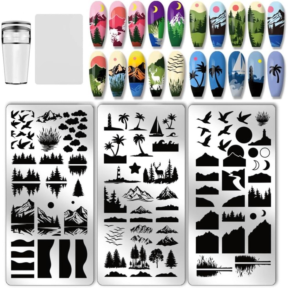 3 قطع من قوالب طباعة الأظافر ب - مراجعة Nail Stamping Plate وسعره