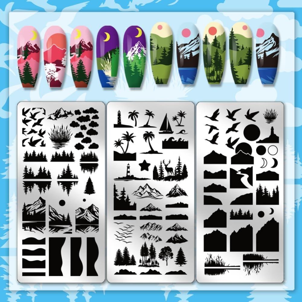 3 قطع من قوالب طباعة الأظافر ب - مراجعة Nail Stamping Plate وسعره