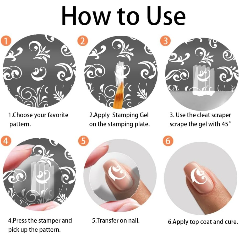 3 قطعة نمط دوامة مسمار الفن قو - مراجعة Nail Stamping Plate وسعره