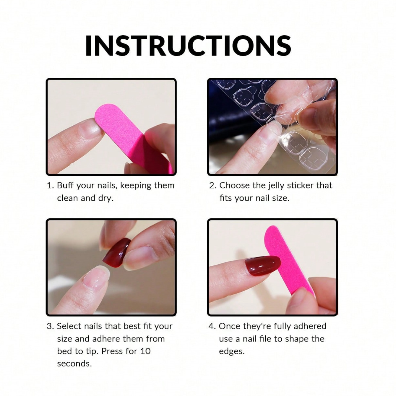 أظافر صناعية لاصقة متوسطة الطو - مراجعة Nail Art Cat Eye وسعره
