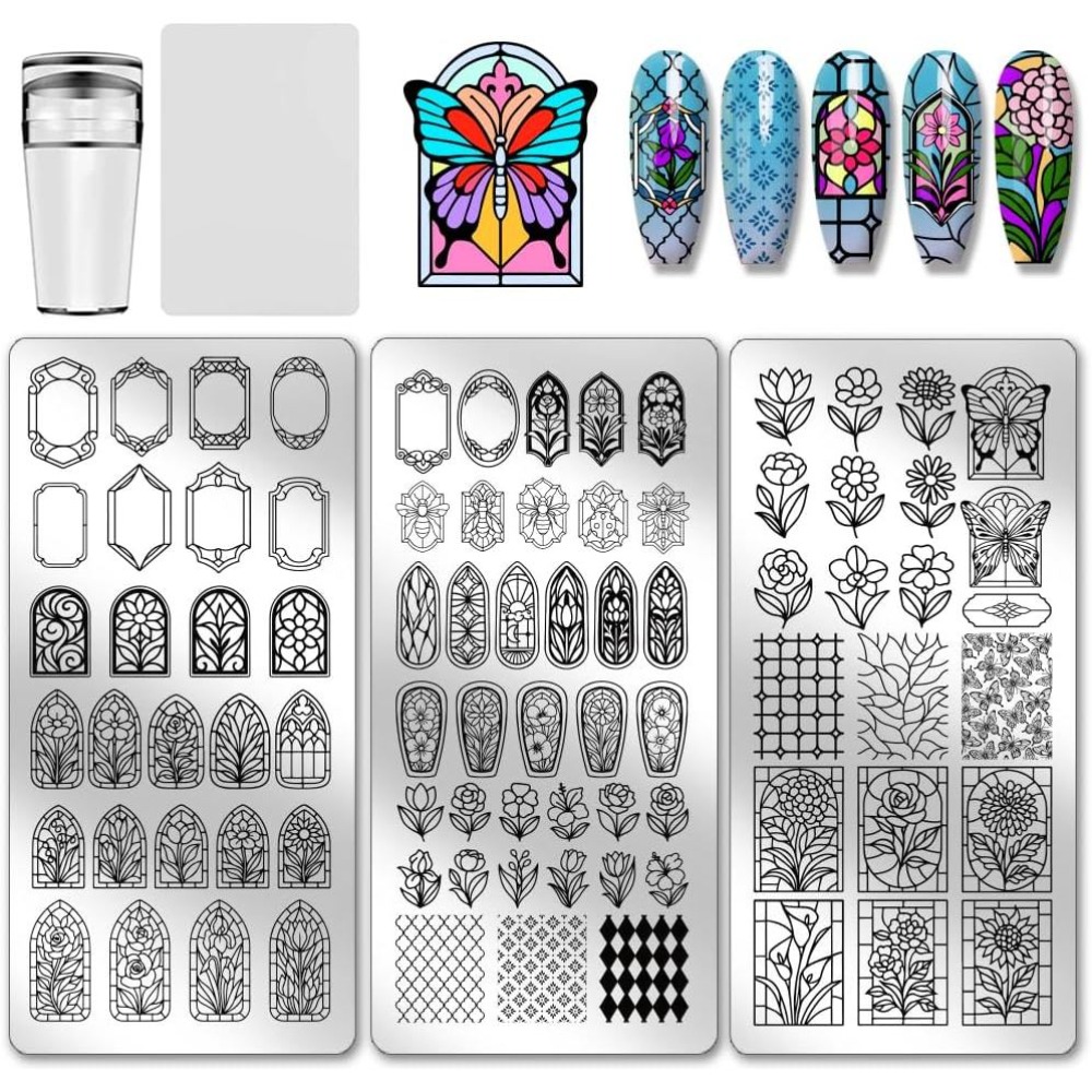 3 قطع من قوالب طباعة الأظافر ا - مراجعة Nail Stamping Plate وسعره