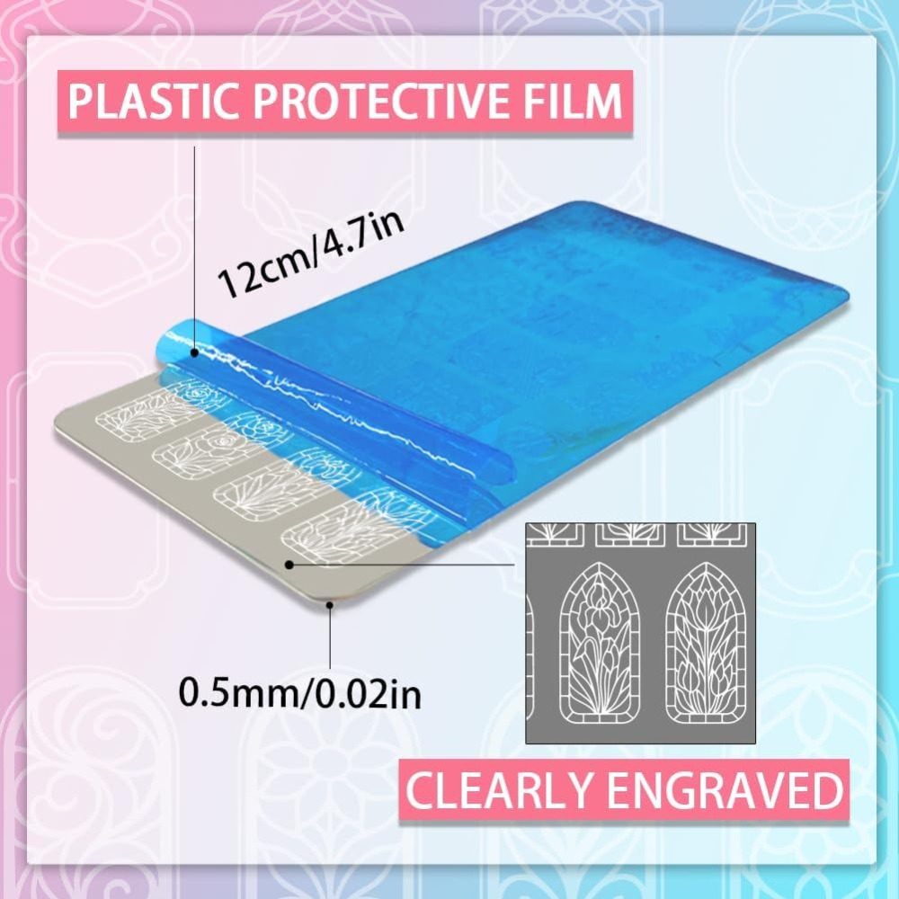 3 قطع من قوالب طباعة الأظافر ا - مراجعة Nail Stamping Plate وسعره