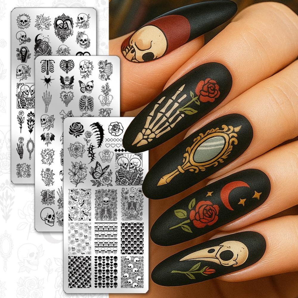 3 قطع من قوالب طباعة الأظافر ب - مراجعة Nail Stamping Plate وسعره