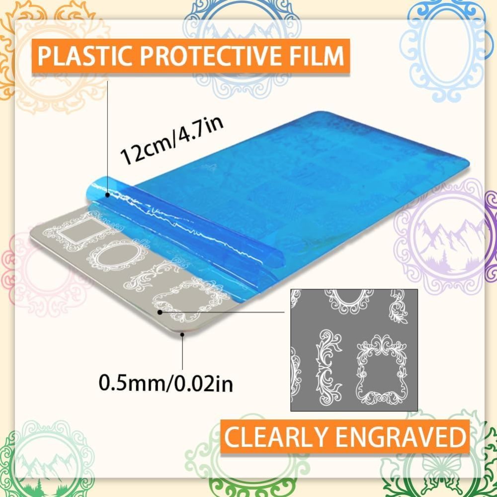 3 قطع منقوشات أظافر بتصميمات ع - مراجعة Nail Stamping Plate وسعره