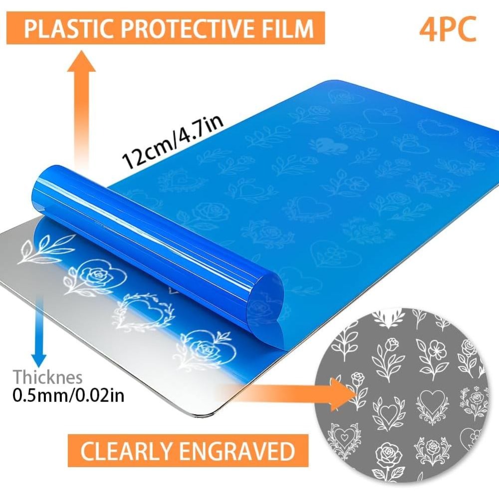 4 قطع من لوحات طباعة الأظافر ب - مراجعة Nail Stamping Plate وسعره