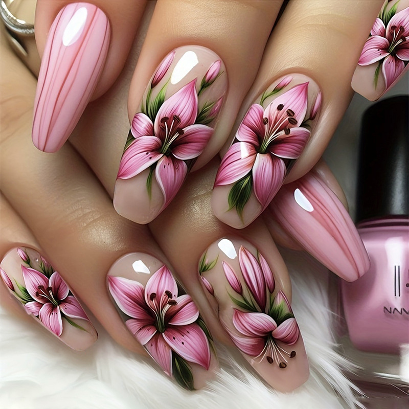 24 قطعة تصميم طباعة الفهد الأظ - مراجعة Nail Art Leopard وسعره