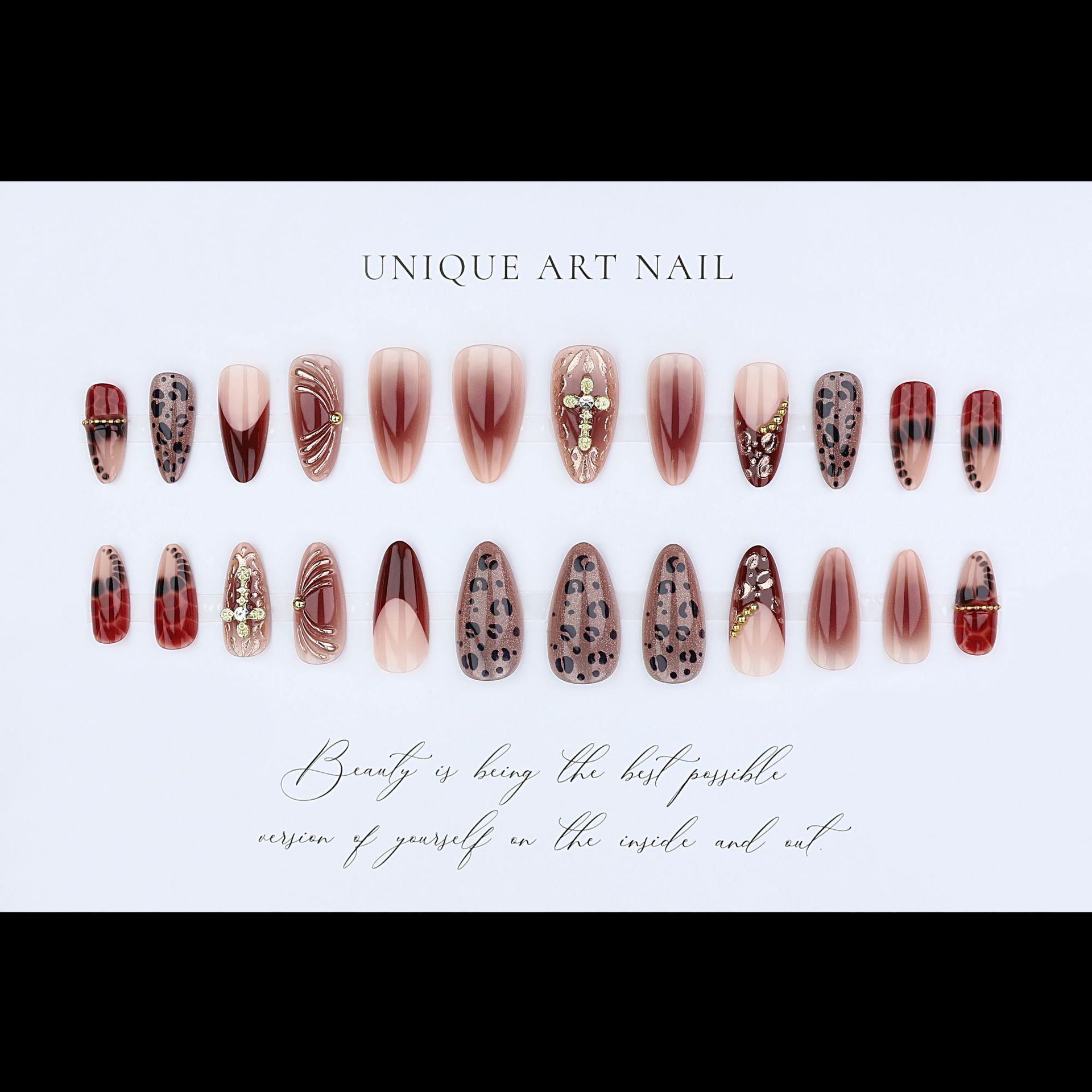 أظافر صناعية متدرجة اللون من ا - مراجعة Nail Art Leopard وسعره