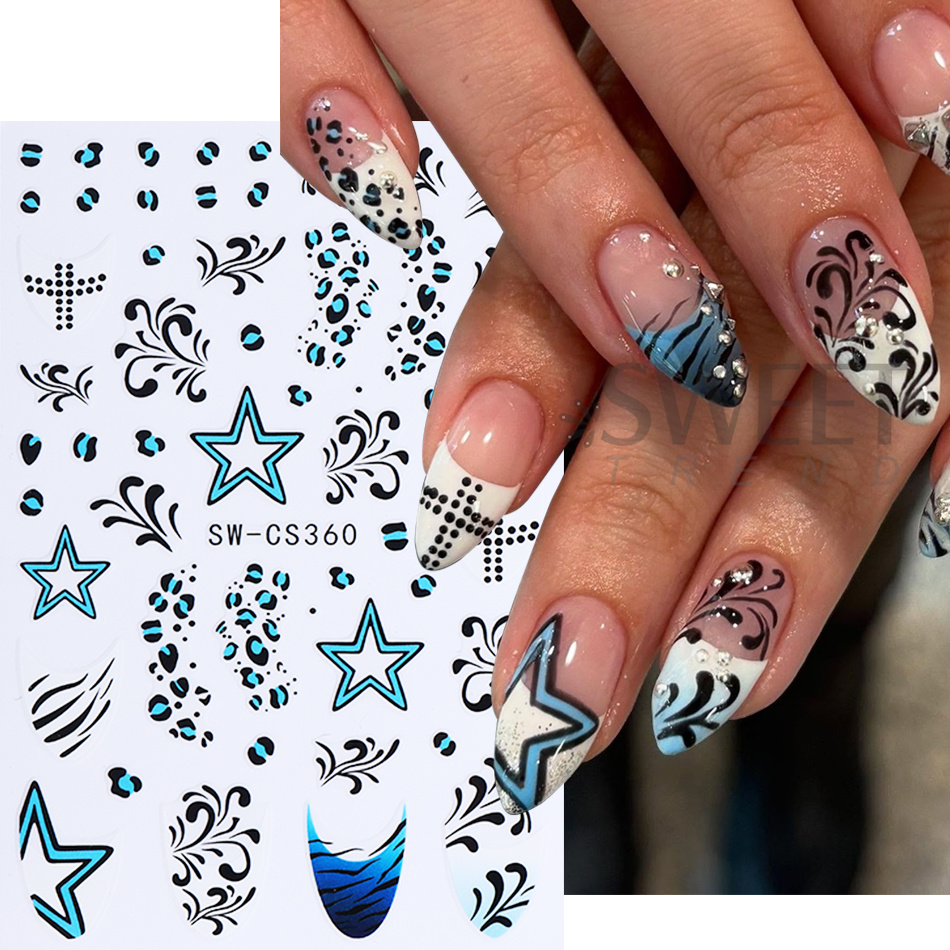قطعتان من ملصقات الأظافر بنقشة - مراجعة Nail Art Leopard وسعره