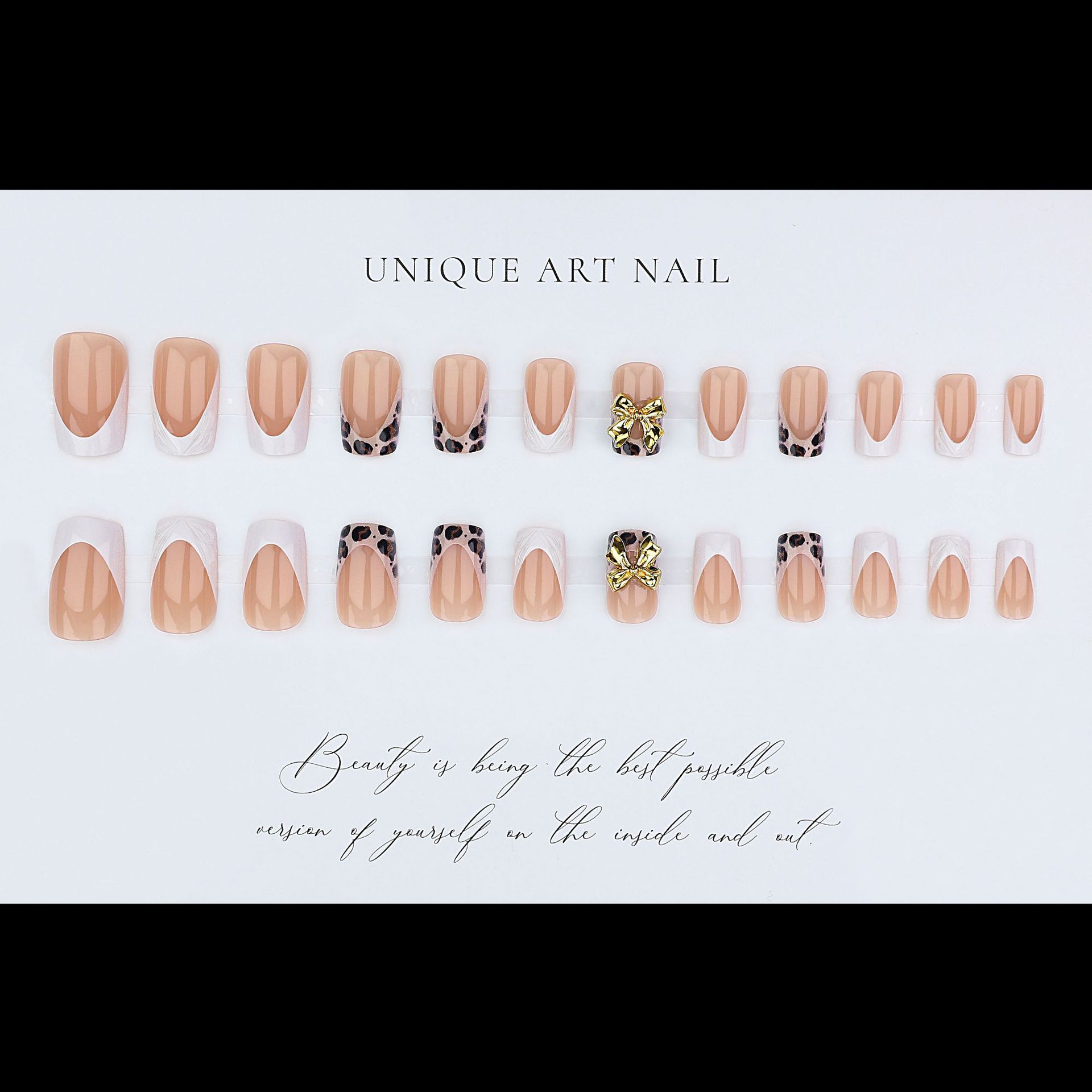 أظافر صناعية قصيرة مربعة الشكل - مراجعة Nail Art Leopard وسعره