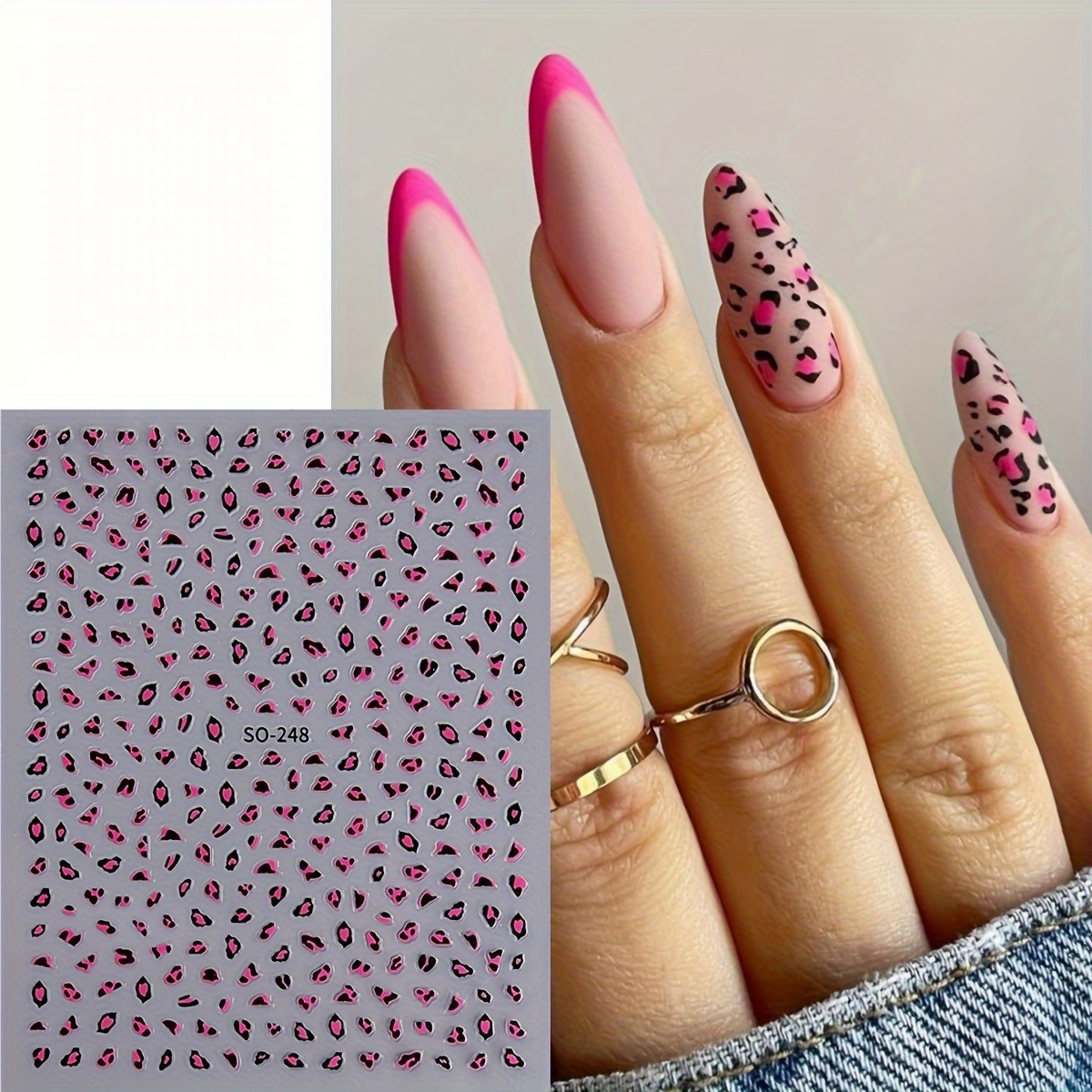 3 قطع من ملصقات الأظافر بطبعة  - مراجعة Nail Art Leopard وسعره