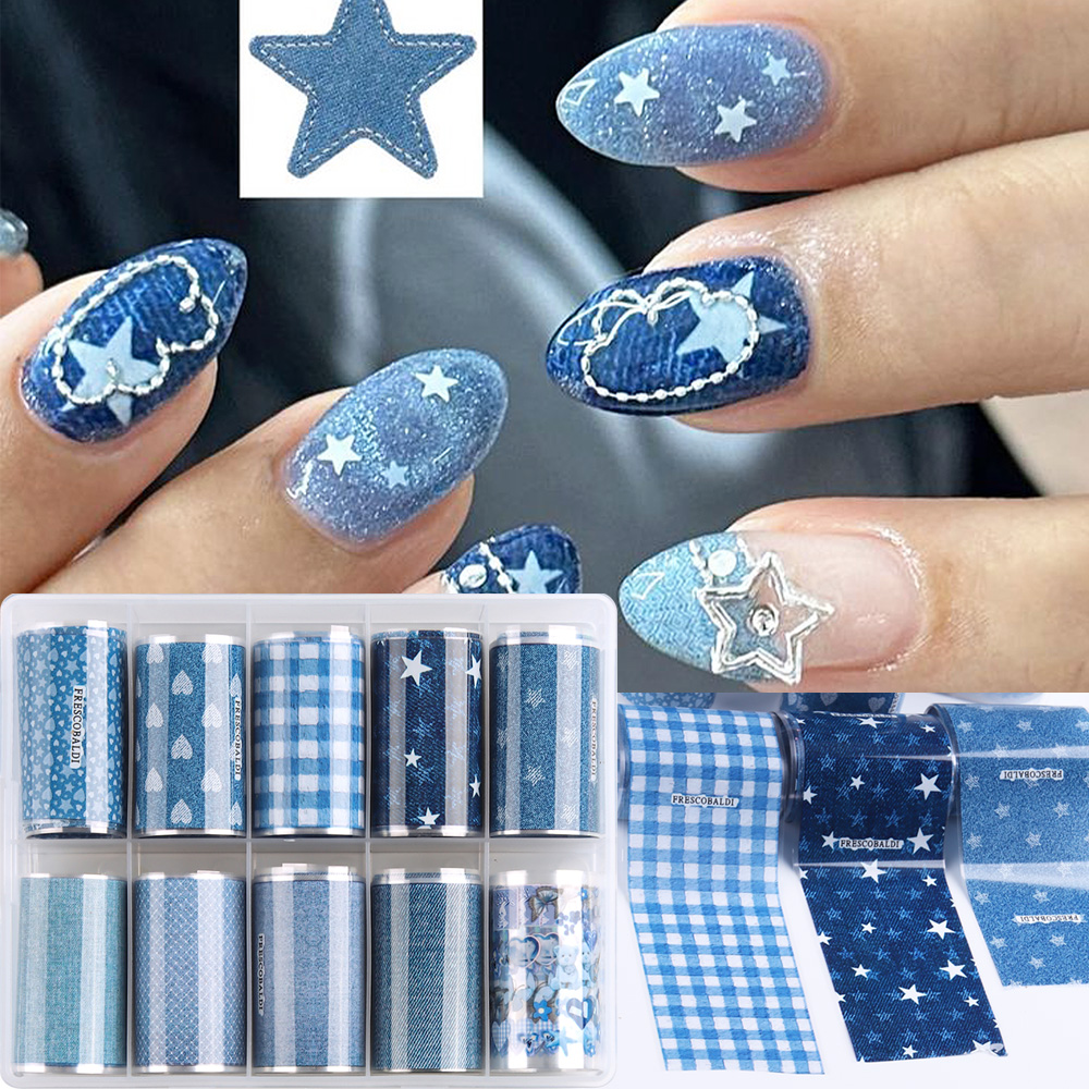 ورق نقل تصميمات الأظافر بنمط ا - مراجعة Nail Art Denim وسعره