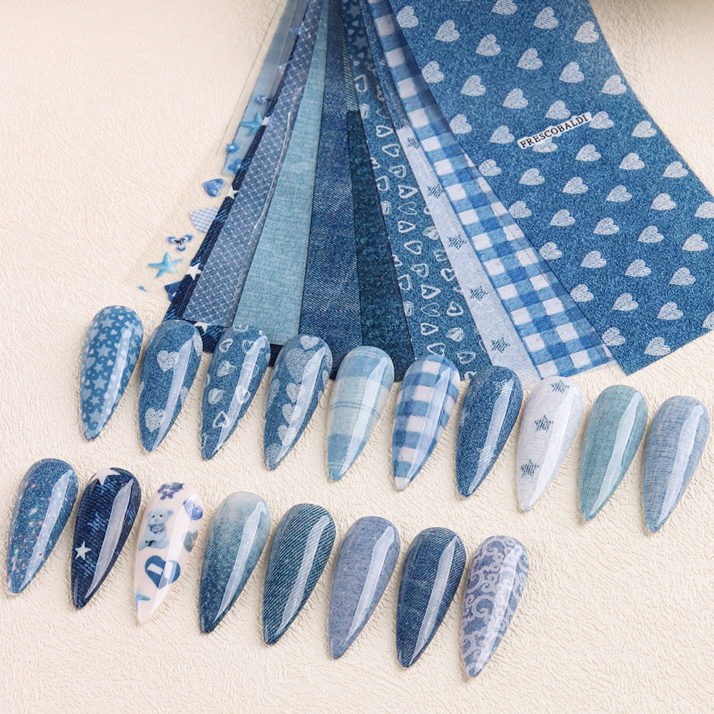ورق نقل تصميمات الأظافر بنمط ا - مراجعة Nail Art Denim وسعره