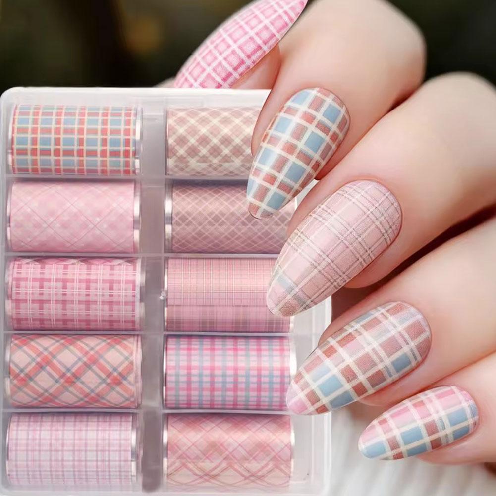 10 لفات من رقائق الأظافر الجدي - مراجعة Nail Art Denim وسعره