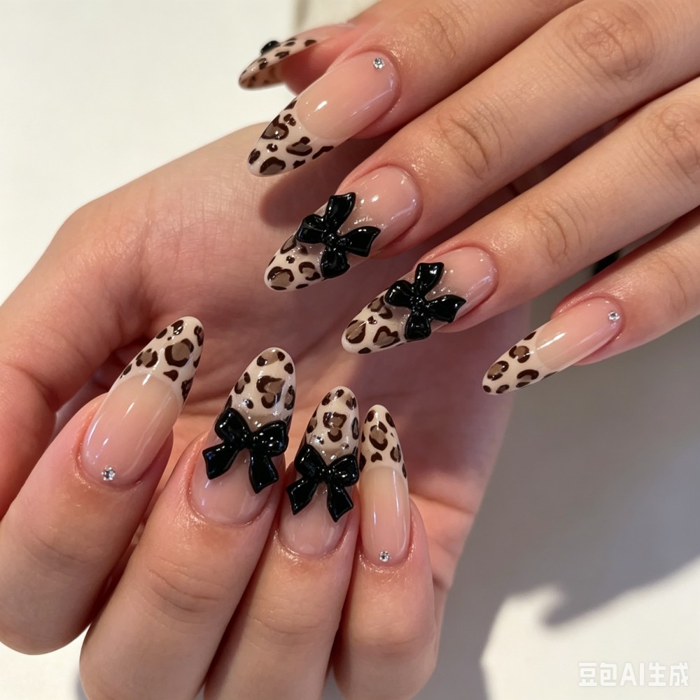 24 قطعة أظافر صناعية فرنسية لو - مراجعة Nail Art Leopard وسعره